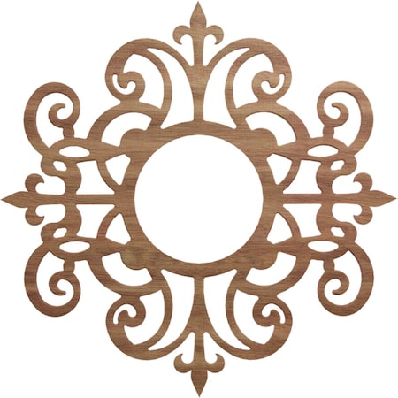 Ekena Millwork Dijon Wood Fretwork Pierced Ceiling Medallion, Walnut, 26"OD x 8 1/2"ID x 1/4"T CMWP26X26X0250DIWA
